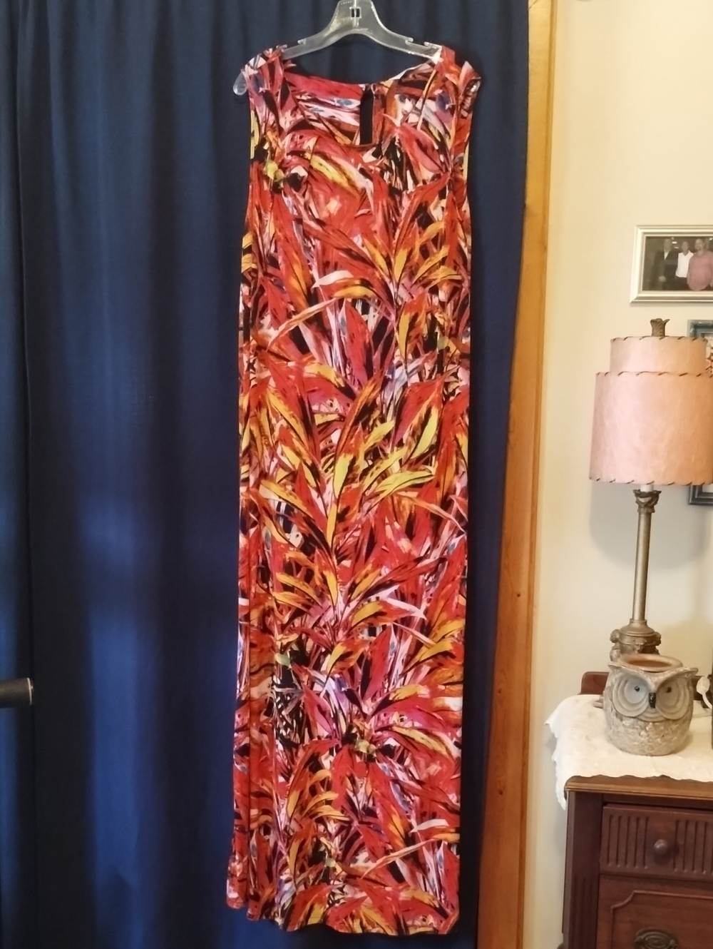 Mlle Gabrielle Bold Red & Yellow Tropical Maxi Dress